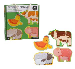 Petit Collage Erstes Puzzle Bauernhoftiere